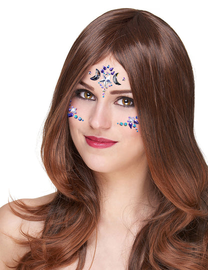 Bijoux pour visage adhésifs lunaire