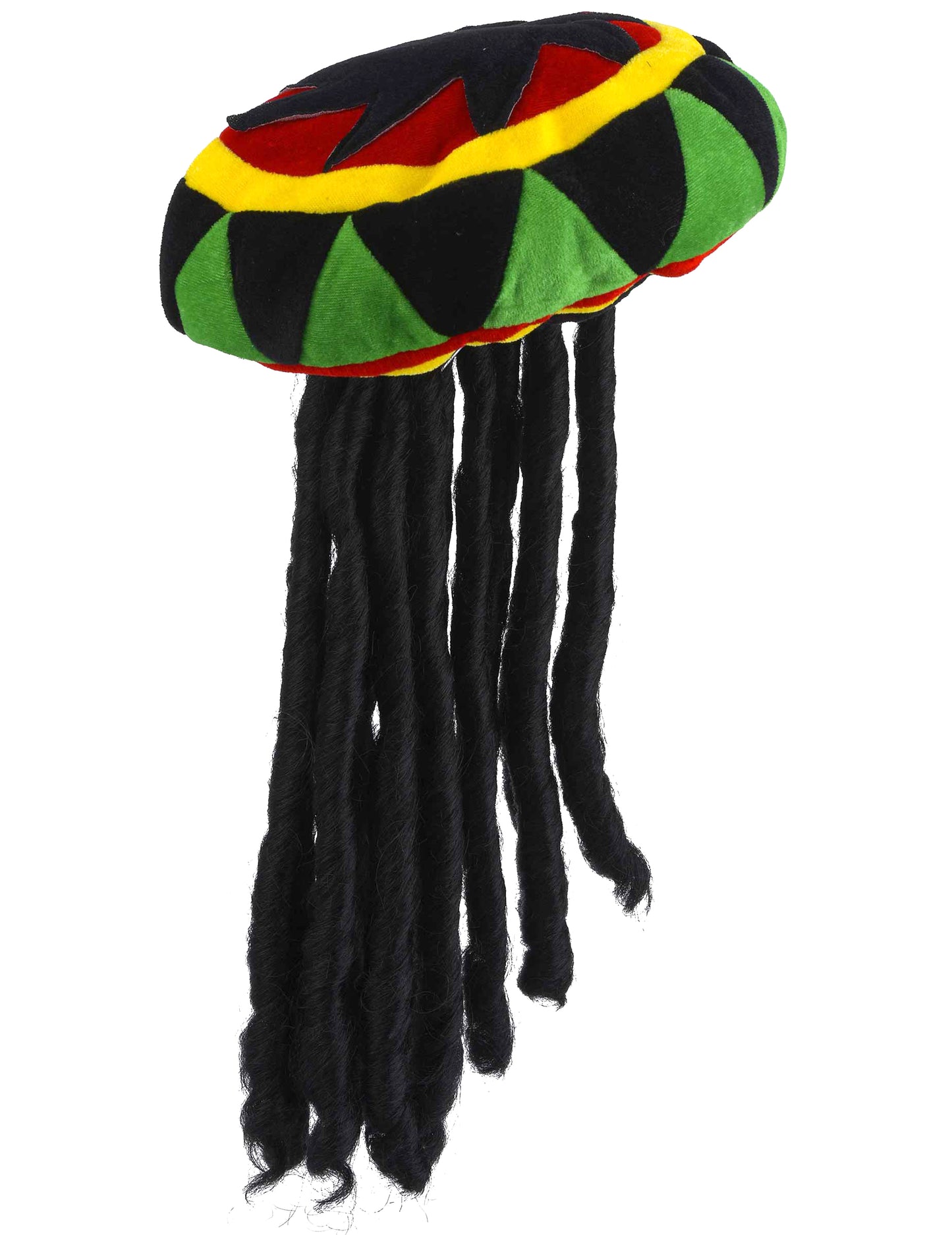 Bonnet rasta velours avec dreadlocks adulte