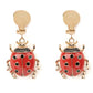 Boucles d'oreilles coccinelle adulte