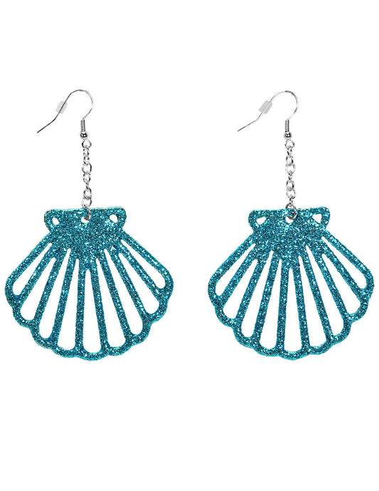 Boucles d'oreilles coquillages brillants adulte