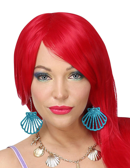 Boucles d'oreilles coquillages brillants adulte
