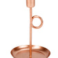 Bougeoir sur pied en laiton rose gold 16,5 cm