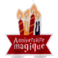 Bougie d'anniversaire sorcier 6.5 x 7 cm