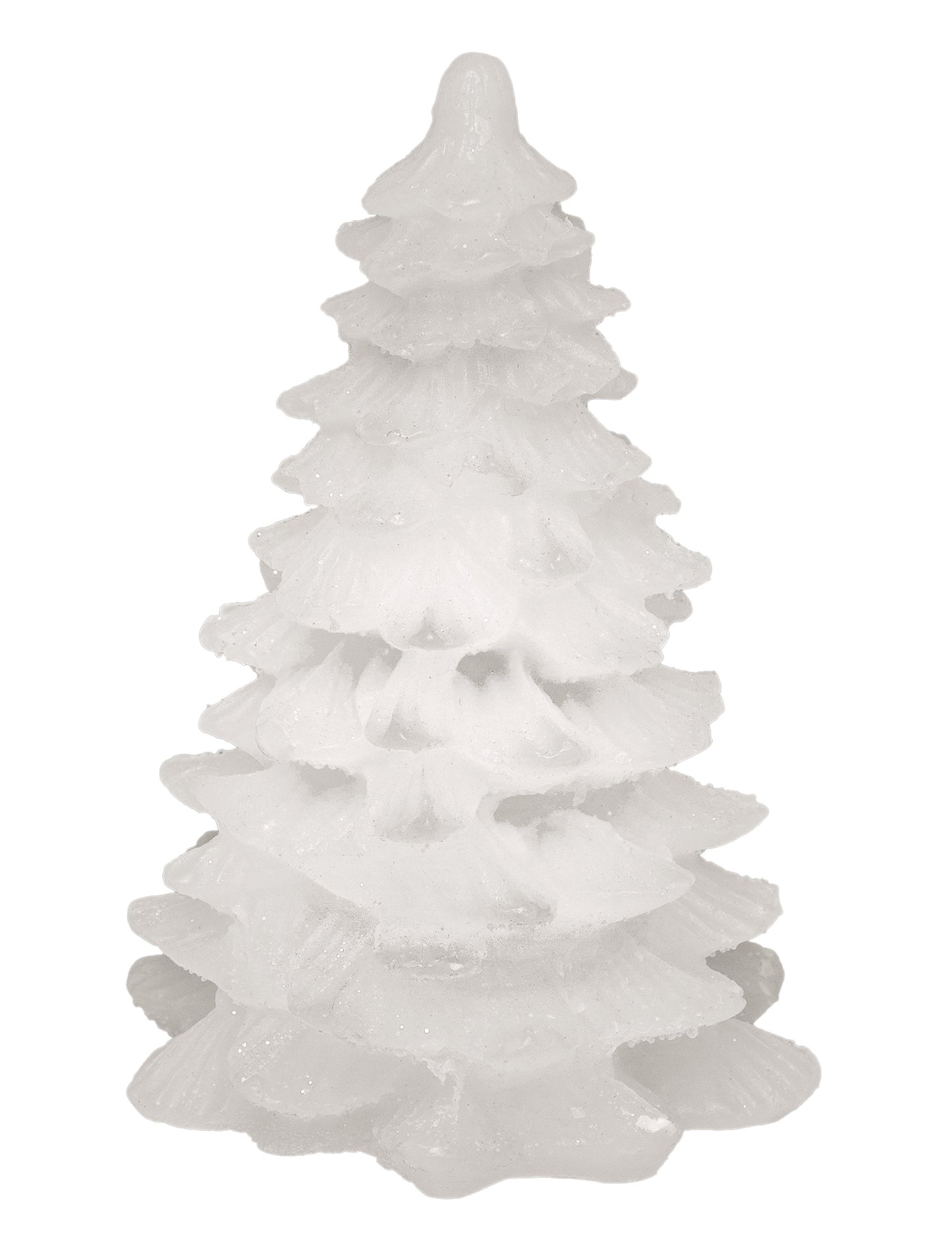 Bougie lumineuse sapin blanc LED 9,5 cm