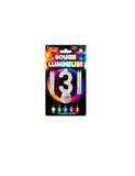 Bougies lumineuses LED chiffre 3