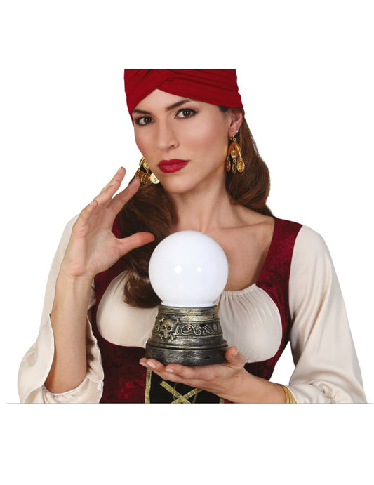 Boule de cristal lumineuse de voyante 18 cm