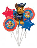 Bouquet 5 ballons aluminium Pat' Patrouille