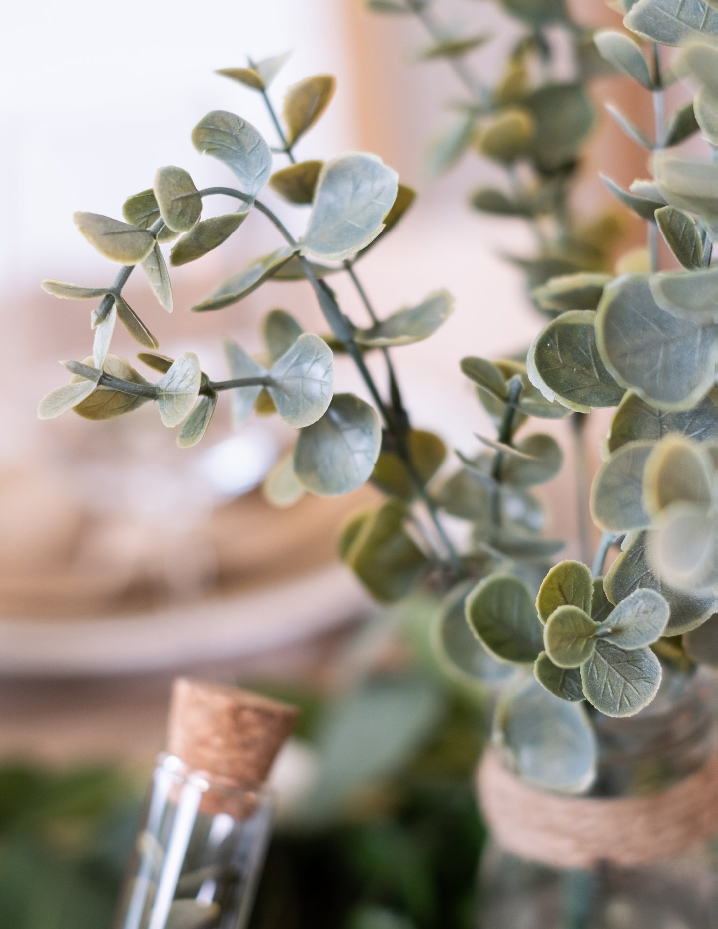 Bouquet feuilles eucalyptus vert 35 cm