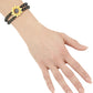 Bracelet perles tournesol hippie noir adulte