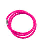 Bracelet tressé rose fluo adulte