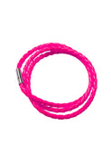 Bracelet tressé rose fluo adulte