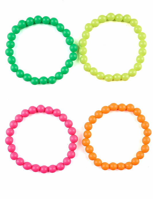 Bracelets lot de 4 multicolores adulte