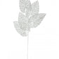 Branche décorative 5 feuilles blanche 80 cm