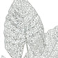 Branche décorative 5 feuilles blanche 80 cm