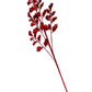 Branche de houx paillettes rouges 70 cm