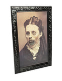 Cadre photo Halloween femme visage changeant 38 cm