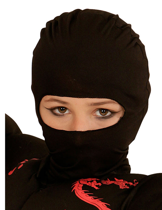 Cagoule ninja noire enfant