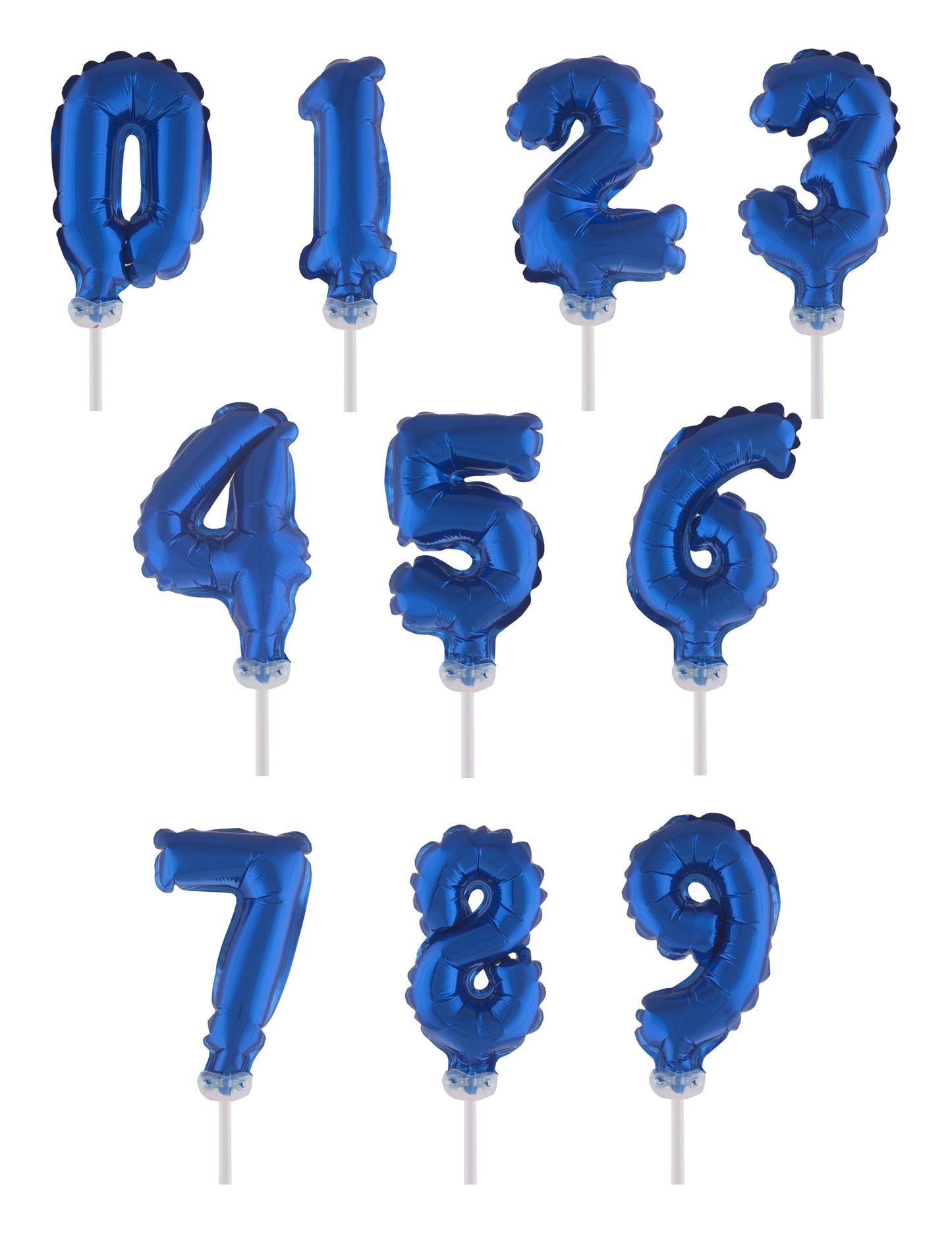 Cake topper ballon chiffre bleu foncé 12,7 cm