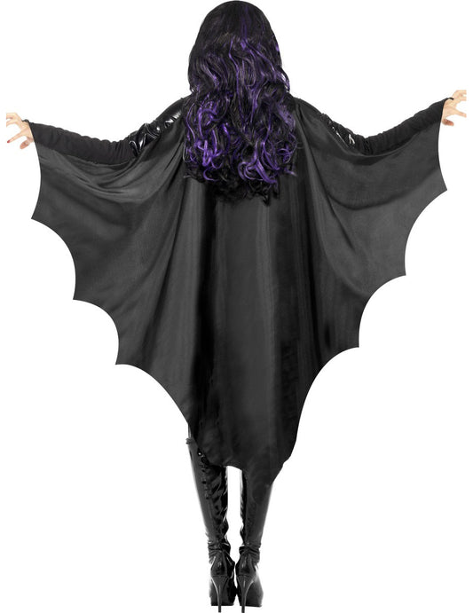 Cape noire chauve-souris femme