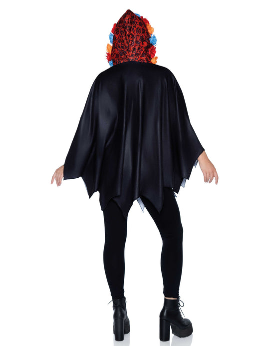 Cape squelette noire femme