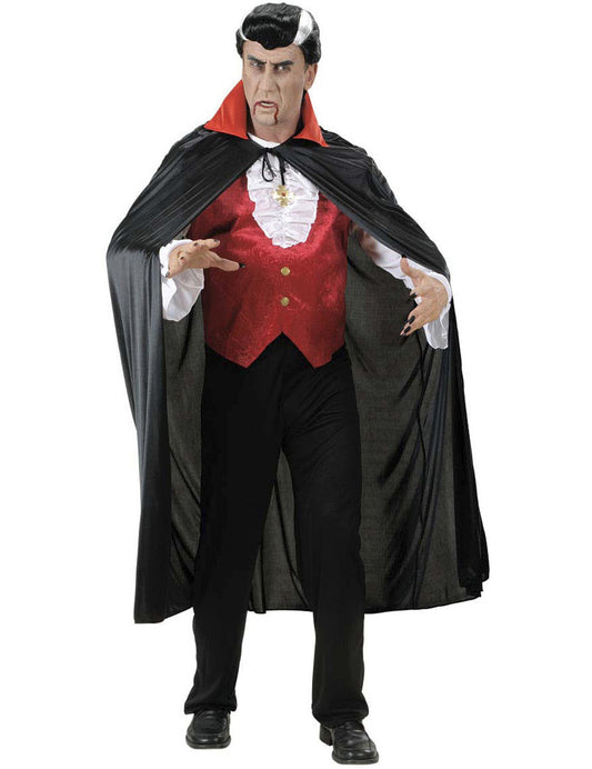 Cape vampire col rouge adulte Halloween