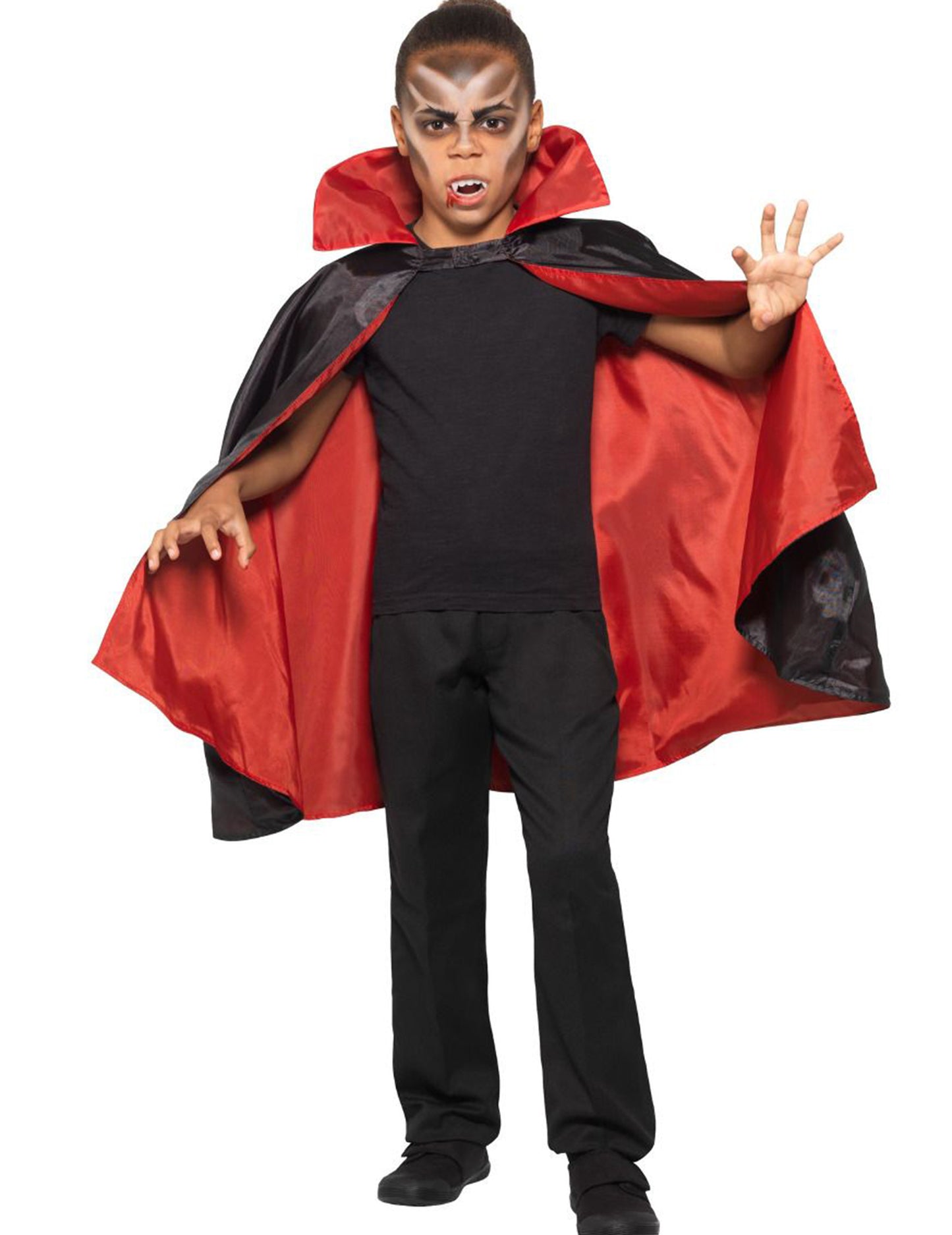 Cape vampire satinée réversible enfant