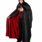 Cape vampire velours rouge et noire réversible luxe adulte