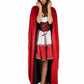 Cape vampire velours rouge et noire réversible luxe adulte