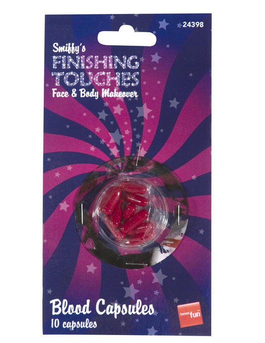 10 Capsules faux sang Halloween