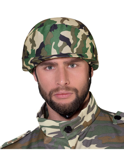 Casque militaire imprimé camouflage adulte