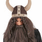 Casque viking souple marron adulte