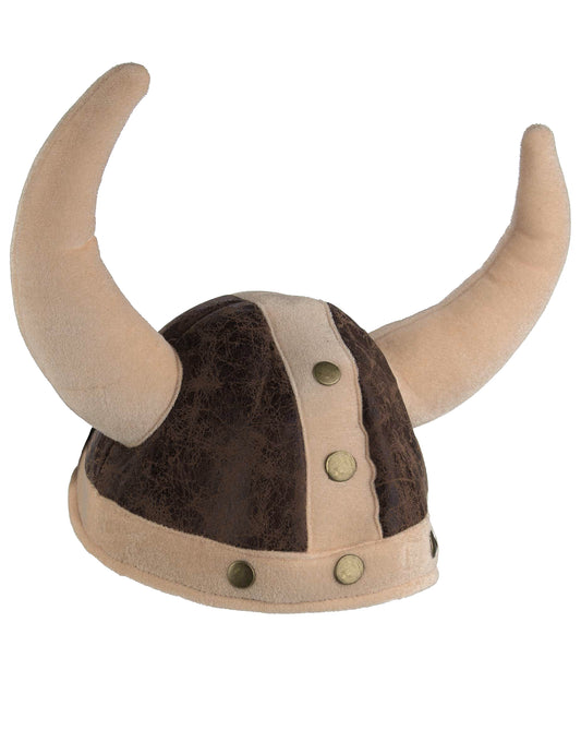 Casque viking souple marron adulte