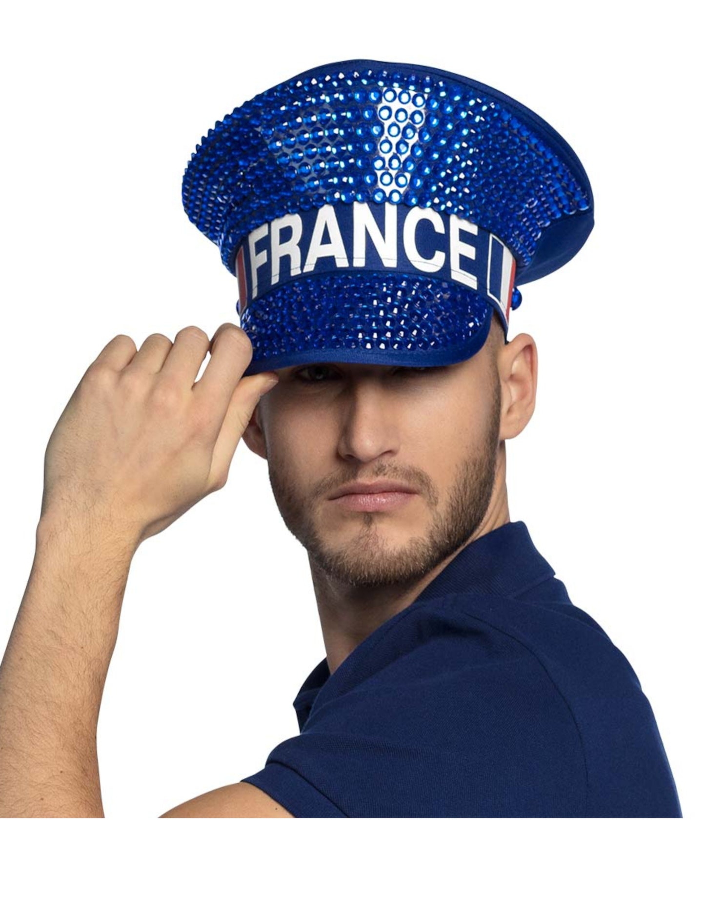 Casquette à strass France adulte