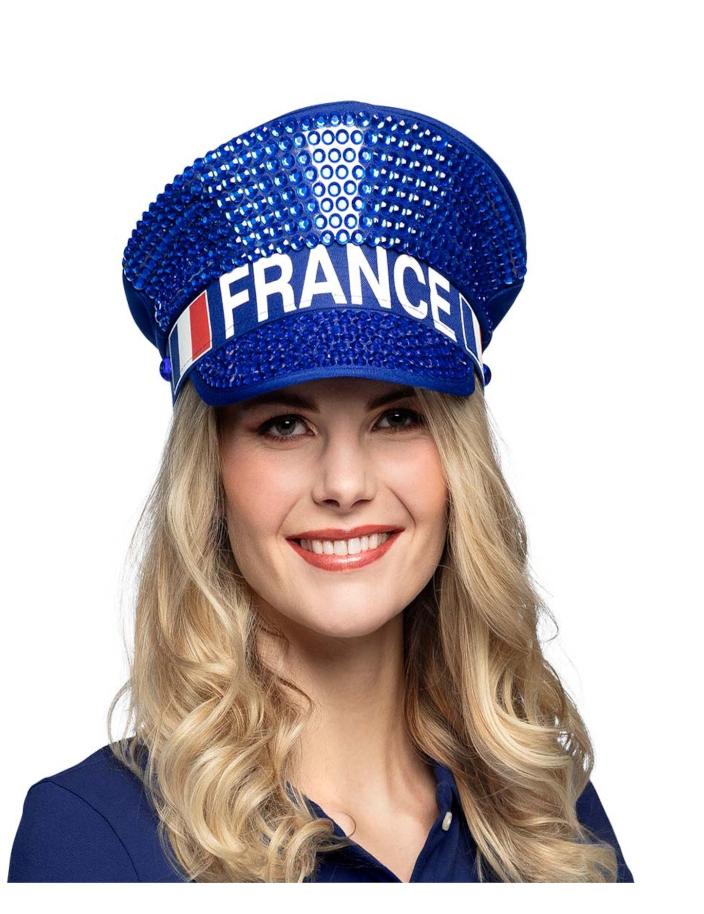 Casquette à strass France adulte