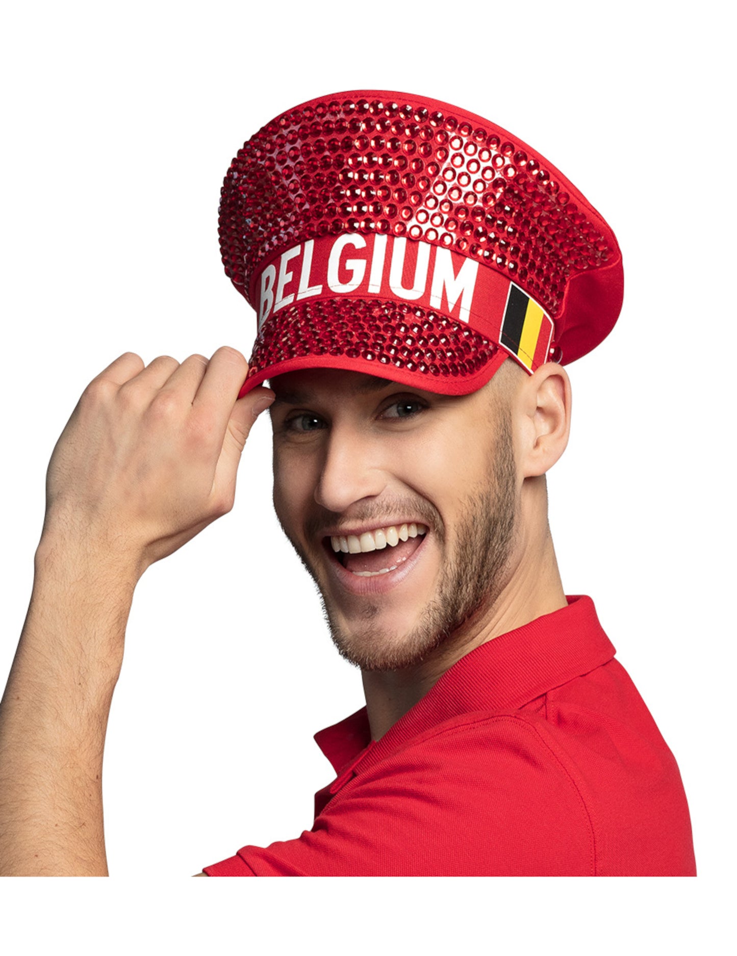 Casquette à strass supporter Belgique adulte