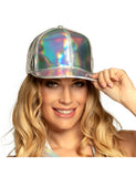 Casquette argentée iridescente adulte