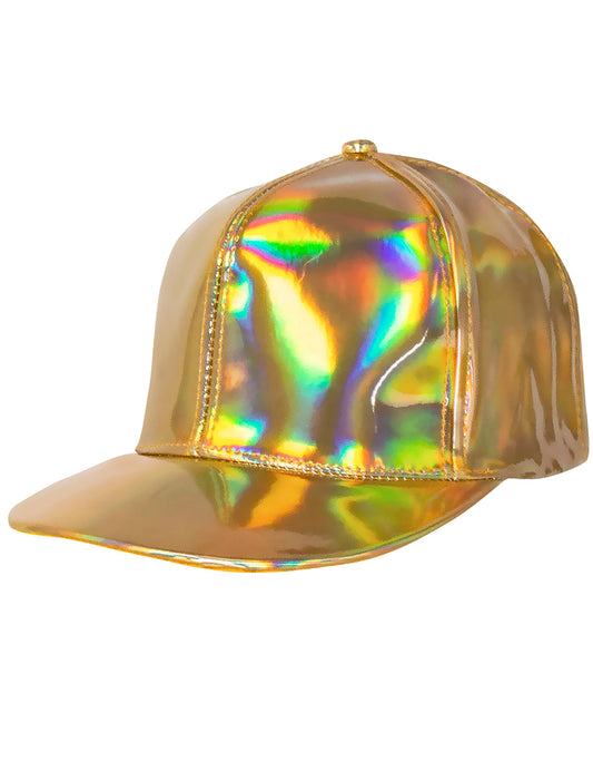 Casquette dorée iridescente adulte