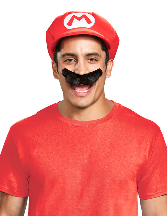 Casquette et Moustache Mario Adulte