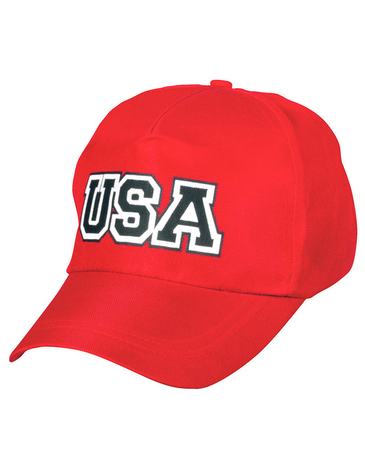 Casquette USA rouge adulte