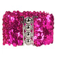 Ceinture à sequins fuschia adulte