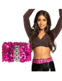 Ceinture à sequins fuschia adulte