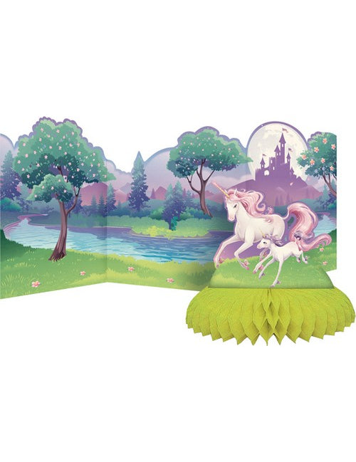 Centre de table en carton Licorne magique 30 x 69 cm