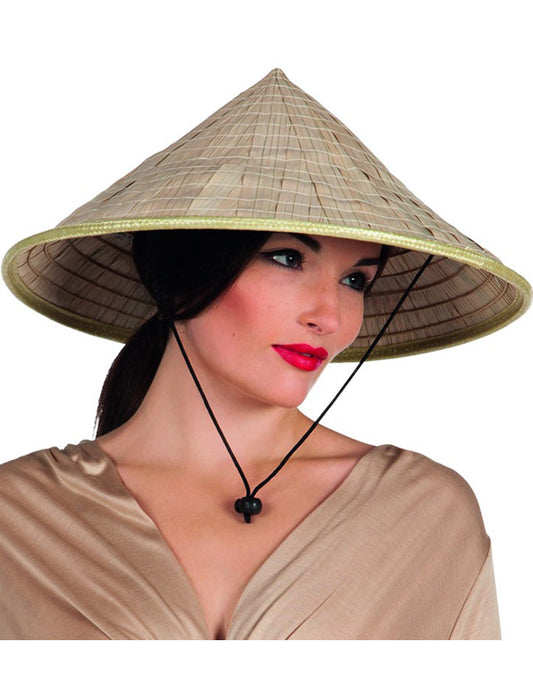 Chapeau chinois naturel adulte
