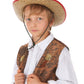 Chapeau cowboy de l'ouest en paille enfant