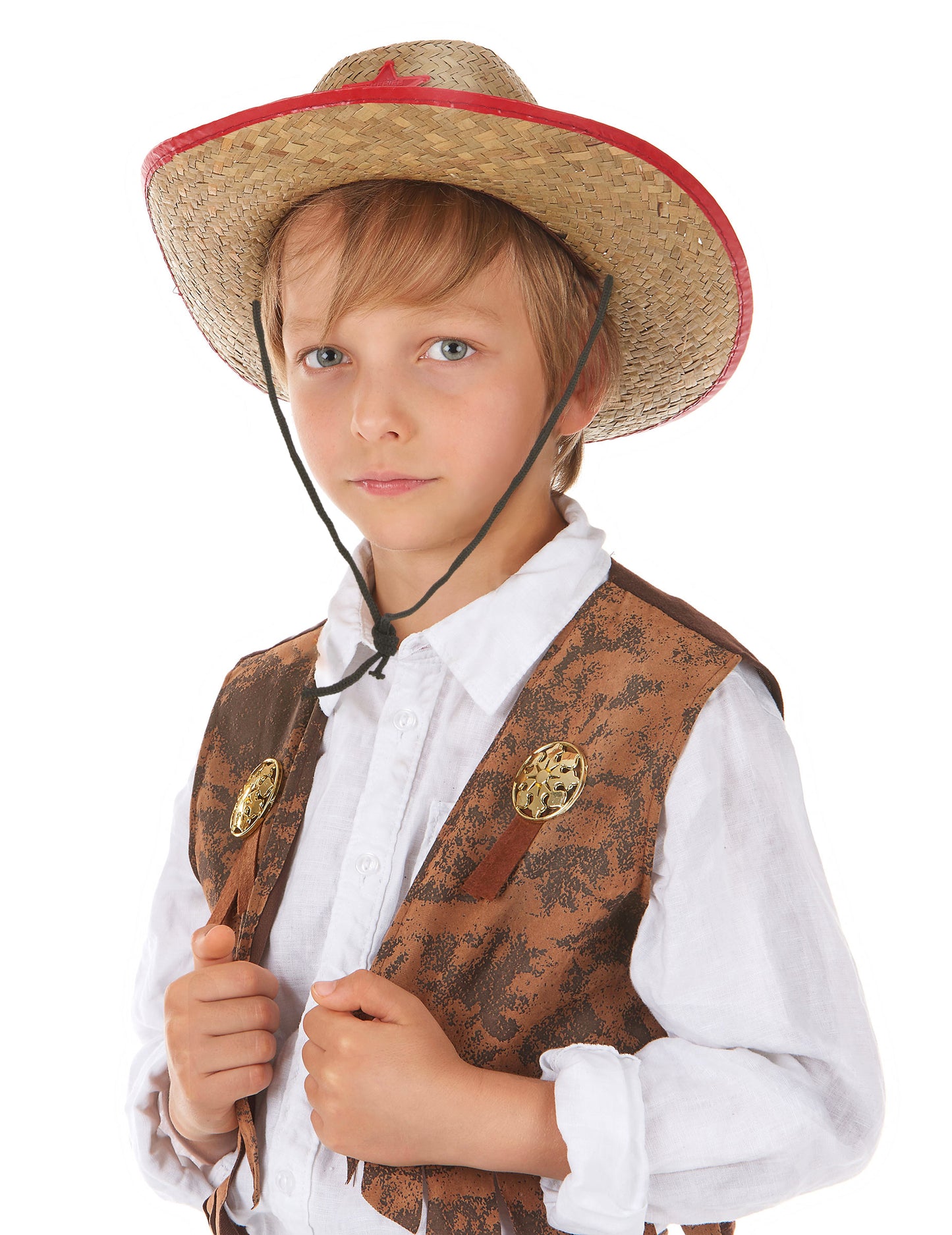 Chapeau cowboy de l'ouest en paille enfant