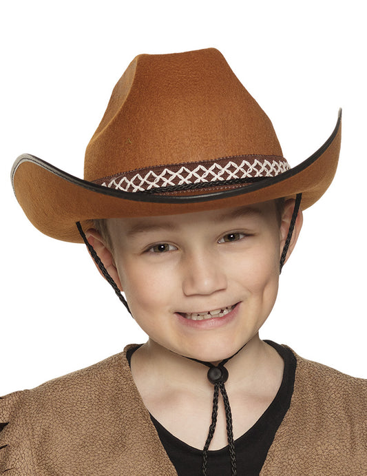 Chapeau cowboy marron enfant