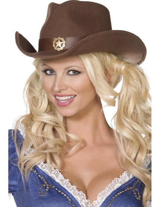 Chapeau cowboy sheriff adulte