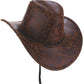 Chapeau de cowboy marron imitation cuir adulte