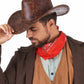 Chapeau de cowboy marron imitation cuir adulte