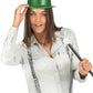 Chapeau melon vert pailleté adulte Saint Patrick